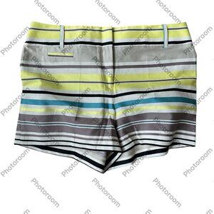 NWOT LOFT Women's Multicolor Striped Shorts. 3" Inseam